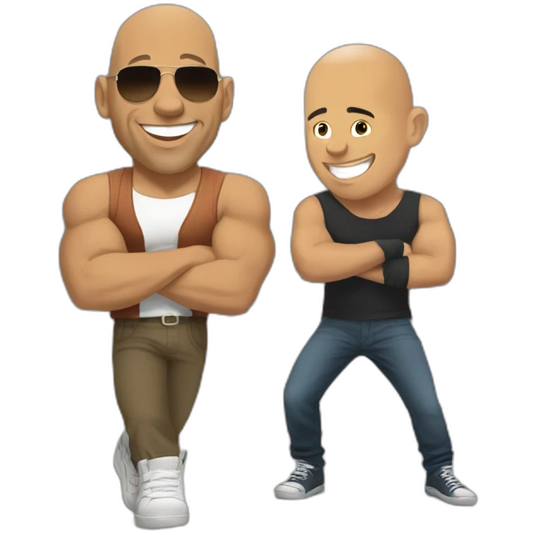 Vin Diesel and Urban Gillin happy emoji