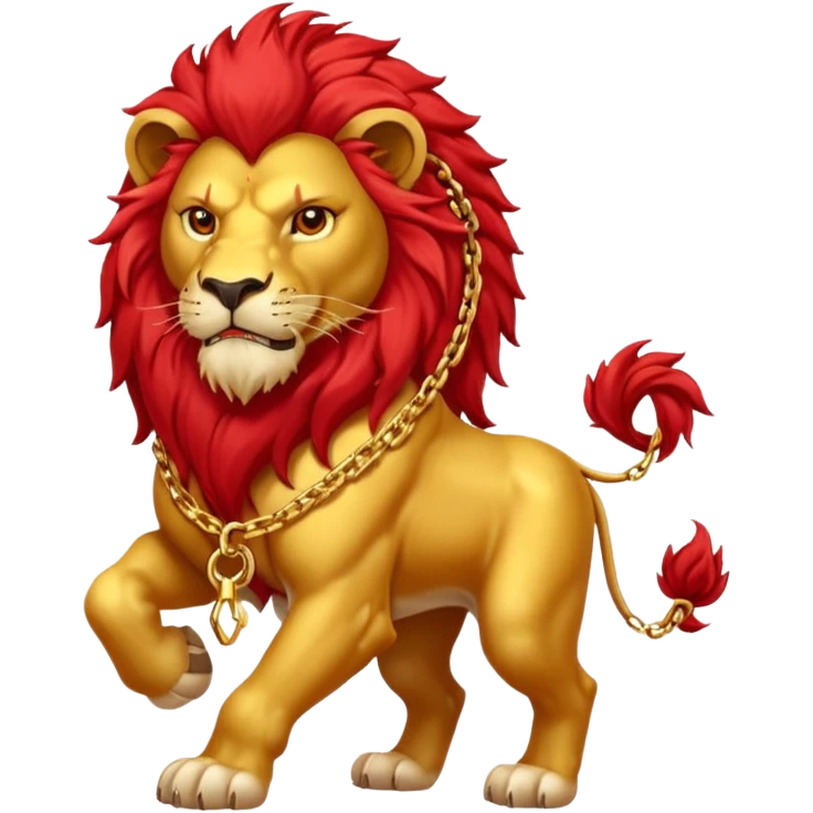 red lion with golden chain emoji