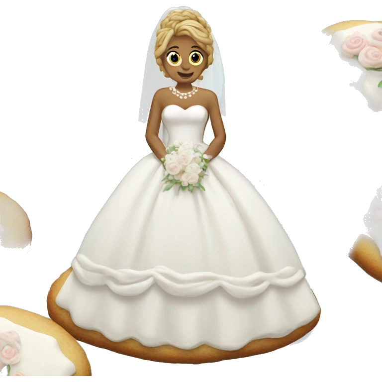 Cookie with a Wedding Dress emoji