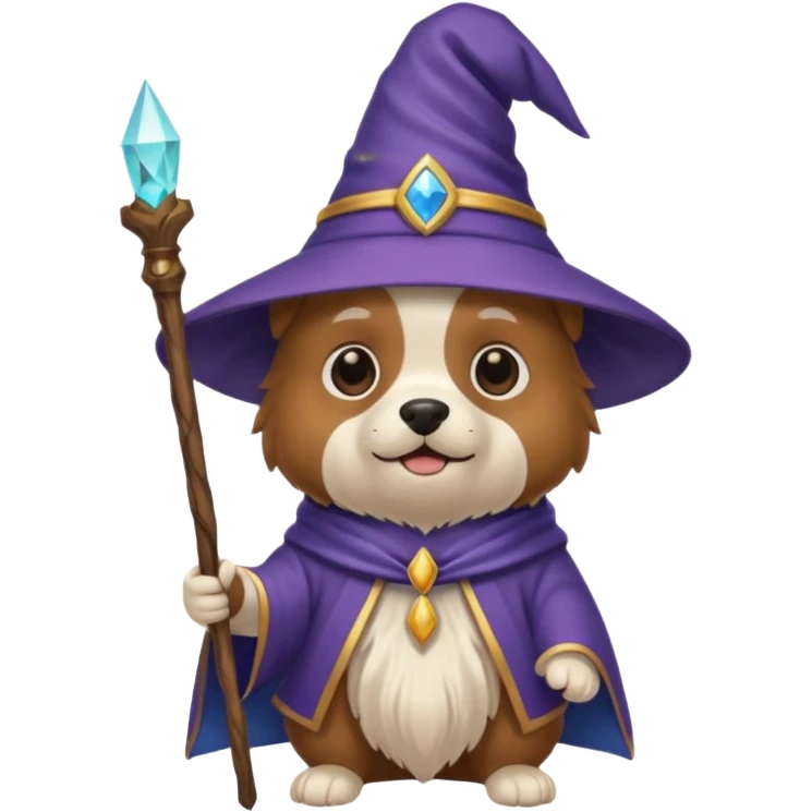 Dog wizard emoji