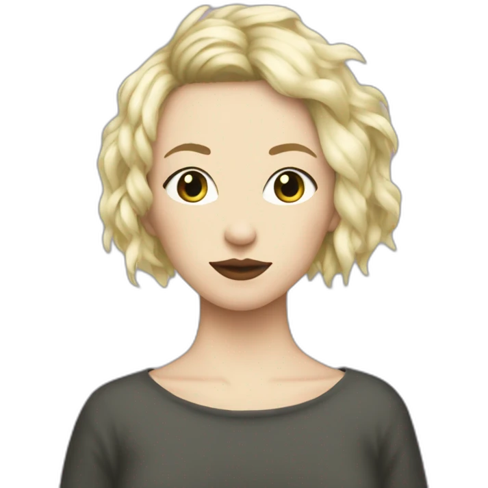 D'arcy Wretzky with short hair emoji