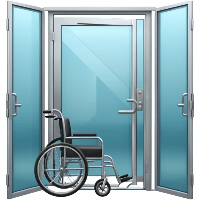 rehabilitation clinic entrance with wheelchair emoji