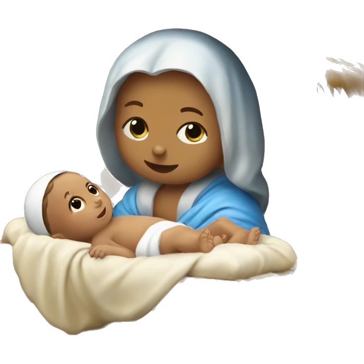 Baby jesus in the manger emoji