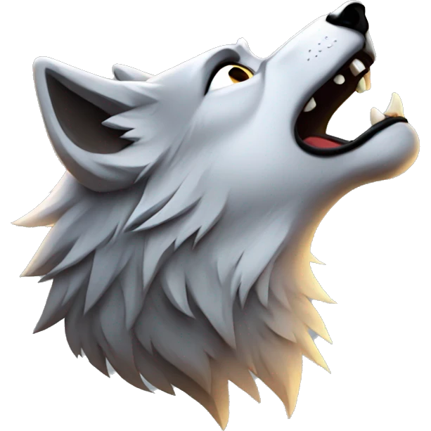 howling wolf emoji