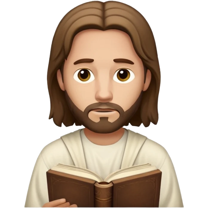 Jesus frowning at a Book of Mormon emoji