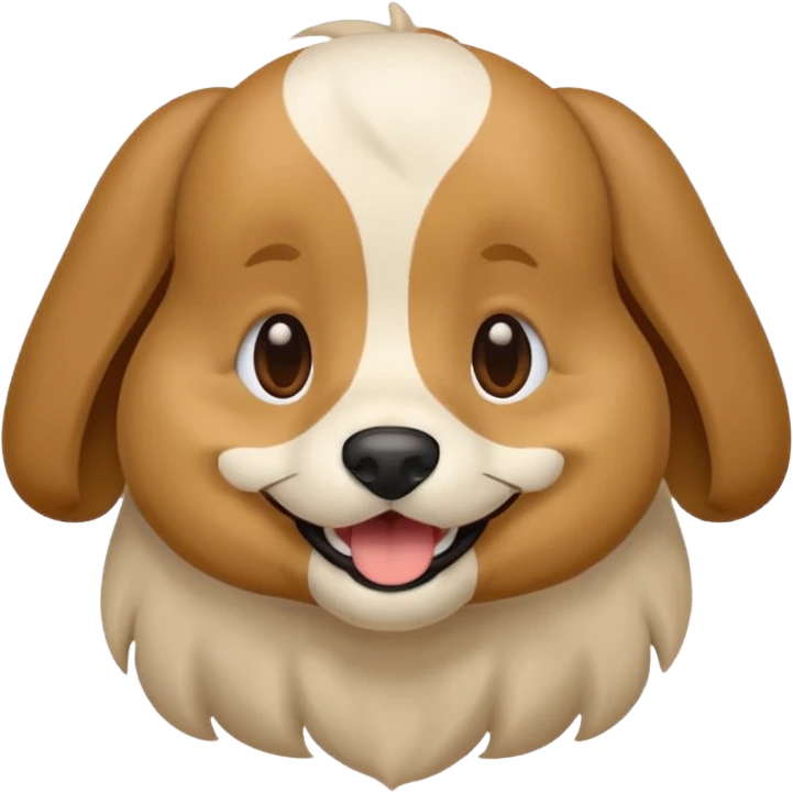Crie a imagem de uma cachorro sorridente emoji