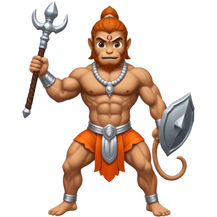 Hanuman sliver mace emoji