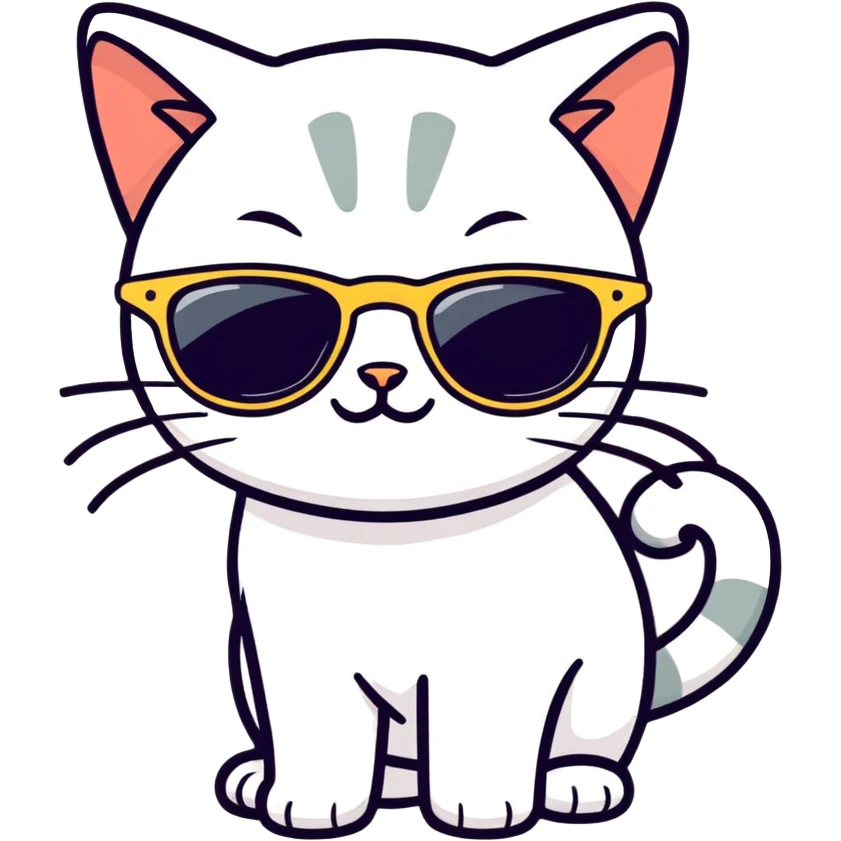 Cat with sunglasses emoji
