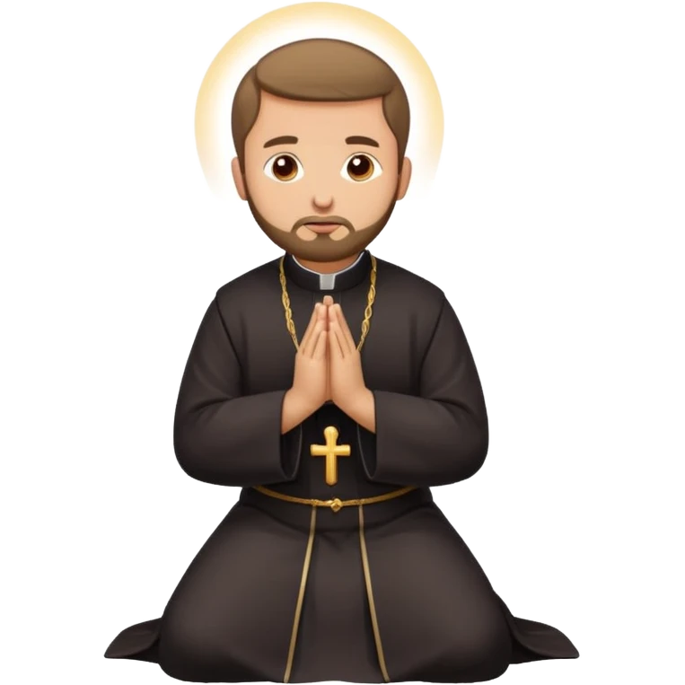 orthodox christian priest kneeling in prayer emoji