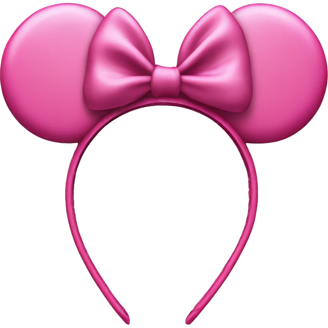 Pink Minnie Mouse ears headband  emoji