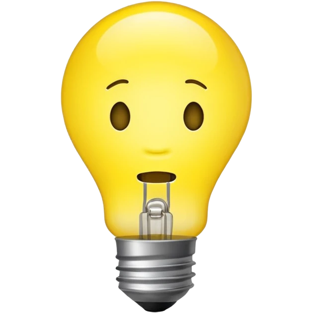 bulb bright idea emoji iphone no face emoji