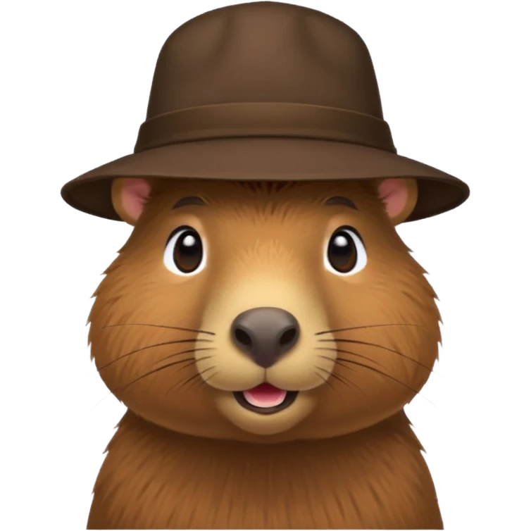 Capibara with a hat emoji