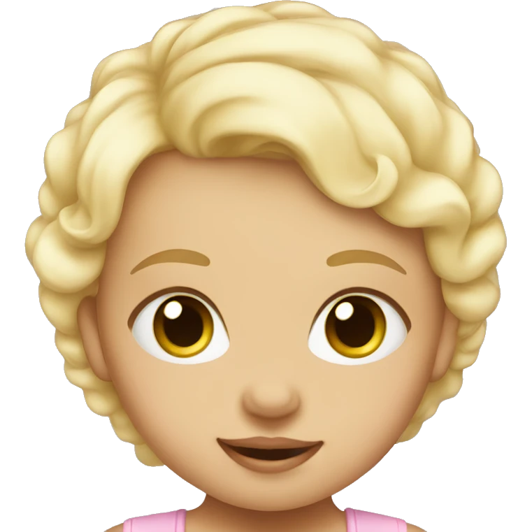 Blonde baby girl  emoji