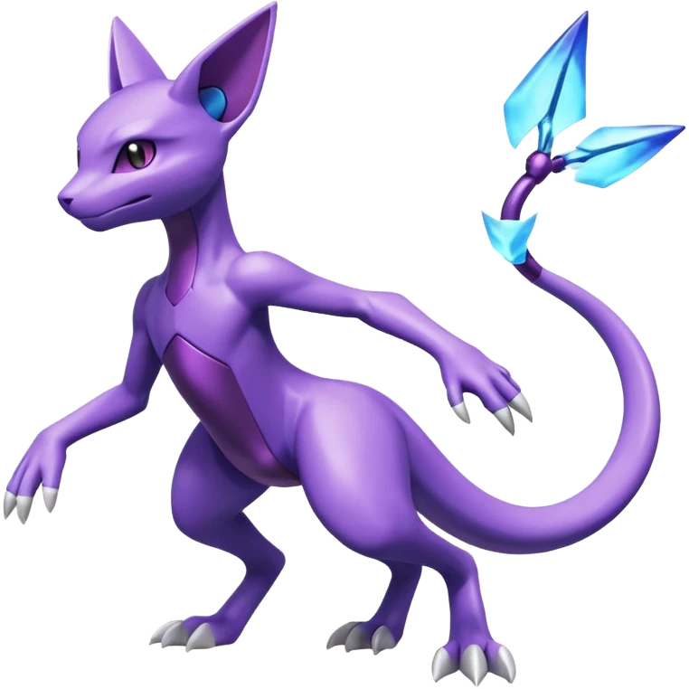 Miraidon-Sharpedo-Koraidon-Genesect-Espeon-Mewtwo-Fakémon-hybrid-creature (full body)  emoji