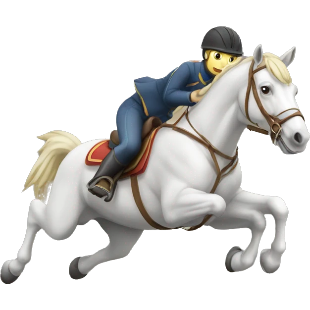 Cheval qui saute un obstacle emoji