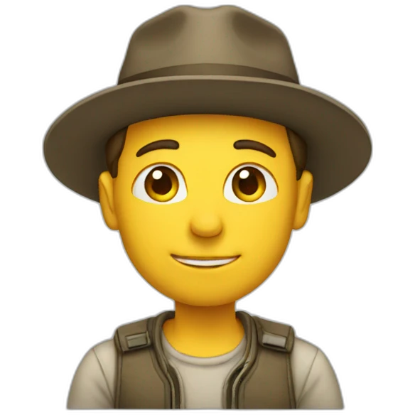 A man salutes emoji