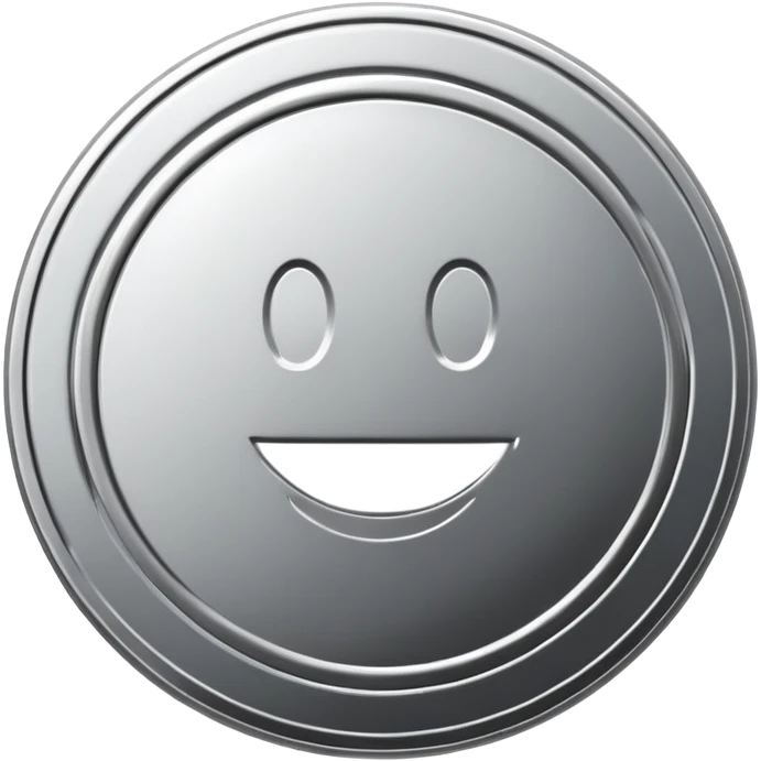 Silver coin plus emoji