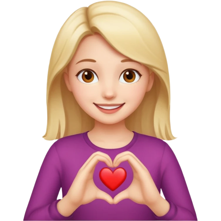 Heart hand girl  emoji