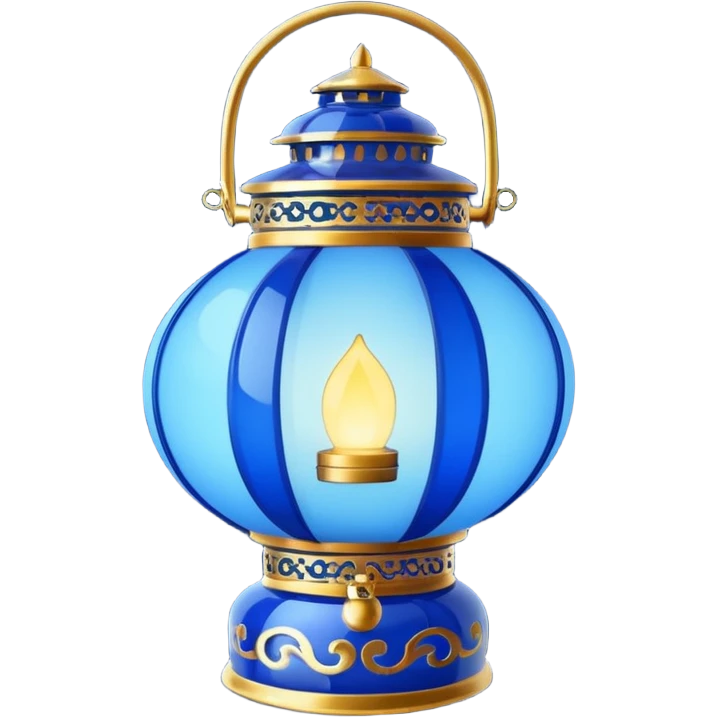 blue asian lantern emoji