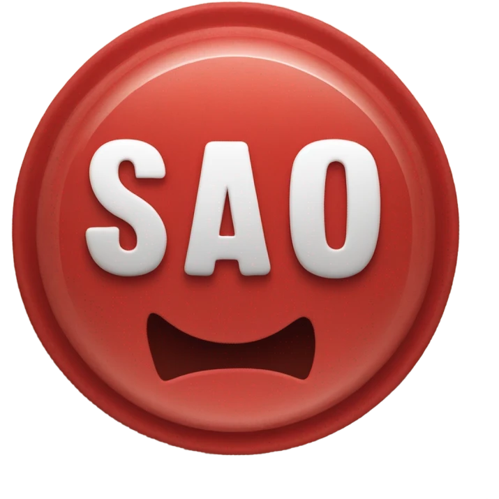a stamp with red text that says SMOP in capital lett emoji