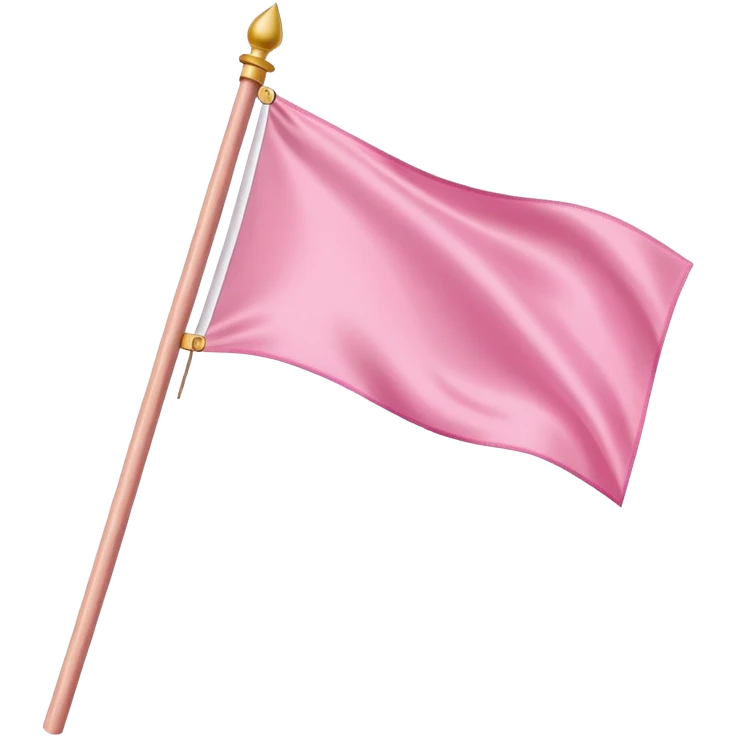 White blank flag on a pink pole  emoji