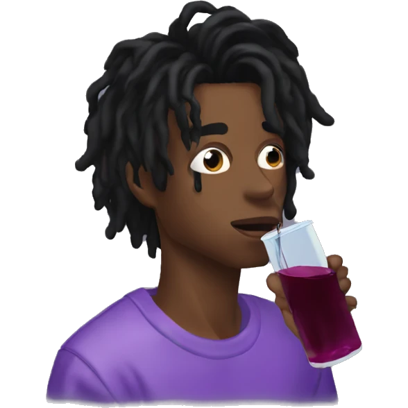 Playboi carti drinking grape juice emoji