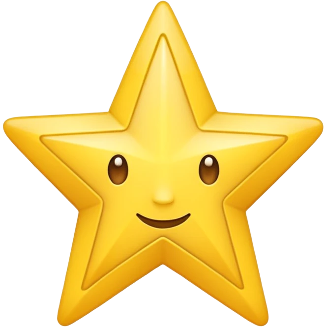 a star, simple and iconic, modern emoji style emoji