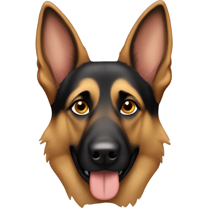 German Shepard dog with brown eyes and floppy ears  emoji