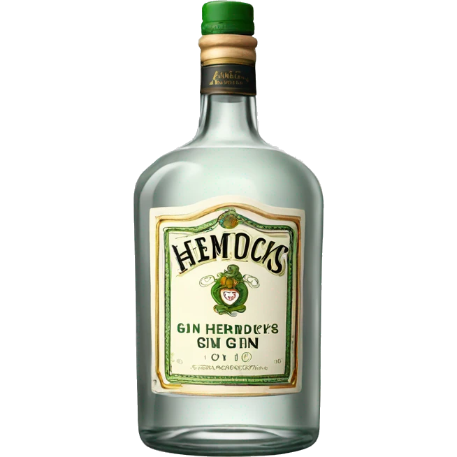 A bottle of Hendricks gin emoji