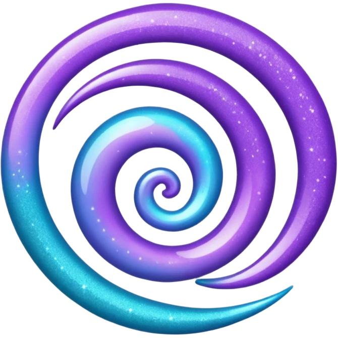 Glitter Purple and Cian Mark Check emoji