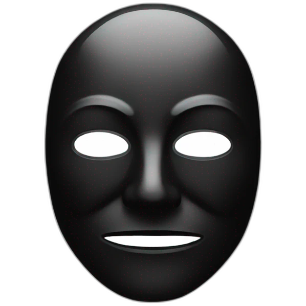 A black anonymous mask  emoji