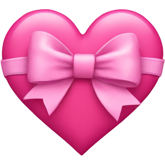 Pink heart with pink bow emoji