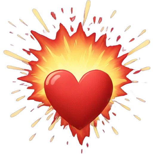 Exploding heart emoji