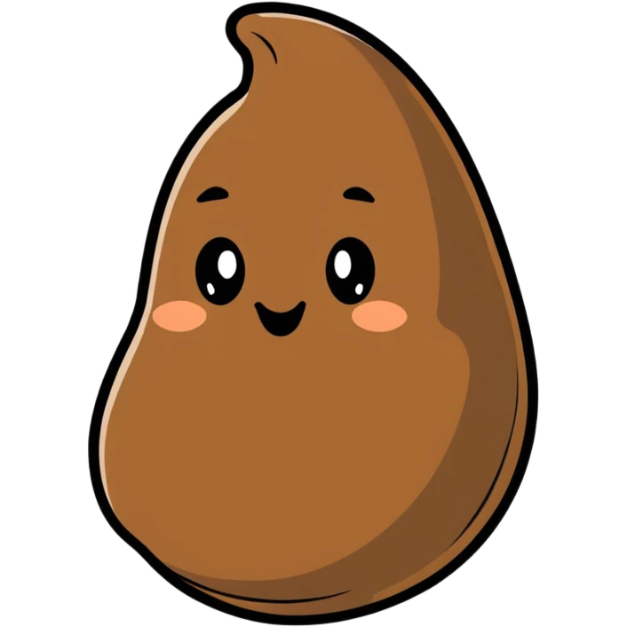 Barcelona poop cartoon sticker emoji