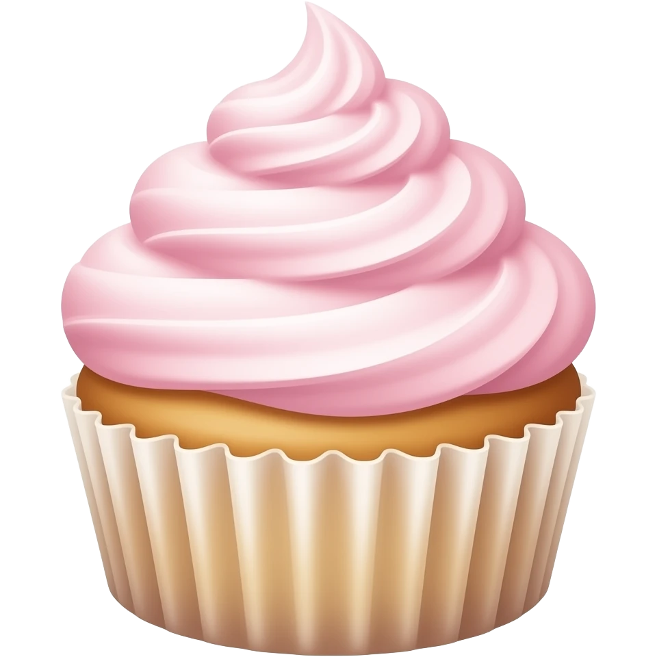 Cupcake with pink icing emoji