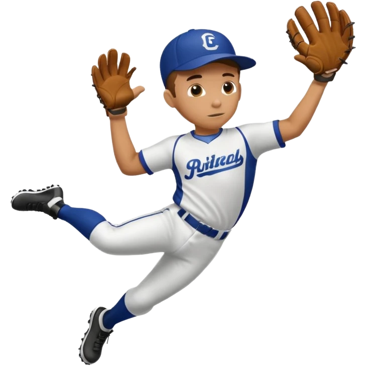 baseball player diving to catch the ball emoji