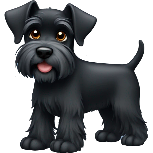 Black schnauzer dog emoji