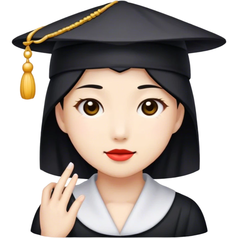带熊帽子黑发女孩 emoji
