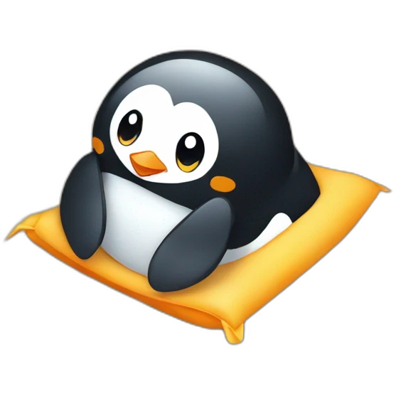 penguin laying on beach emoji