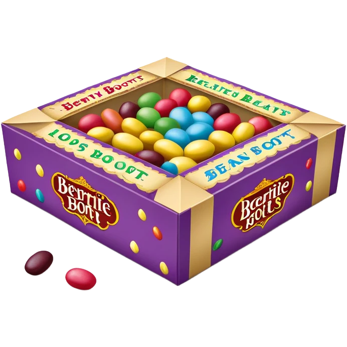 Bertie bott’s every flavour beans box from the wizarding world of Harry Potter emoji