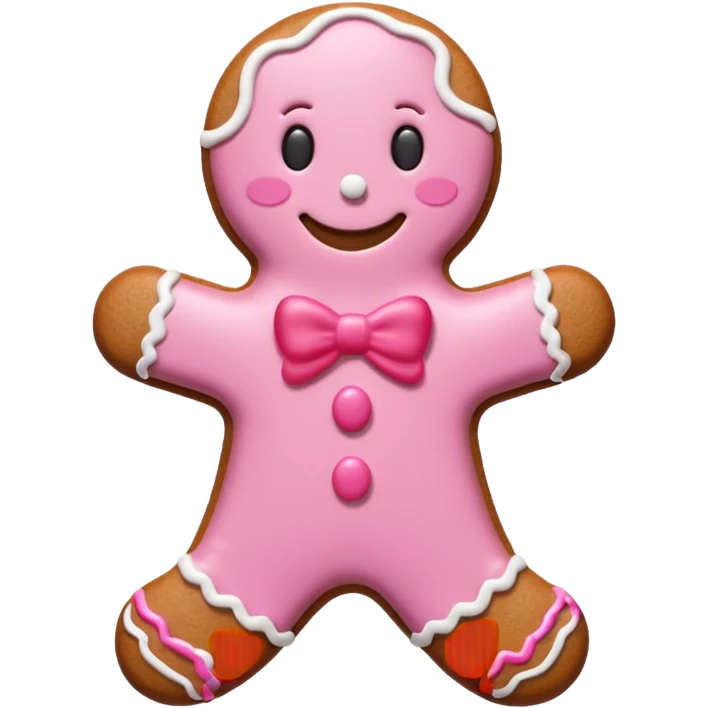 christmas gingerbread pastel pink and red emoji