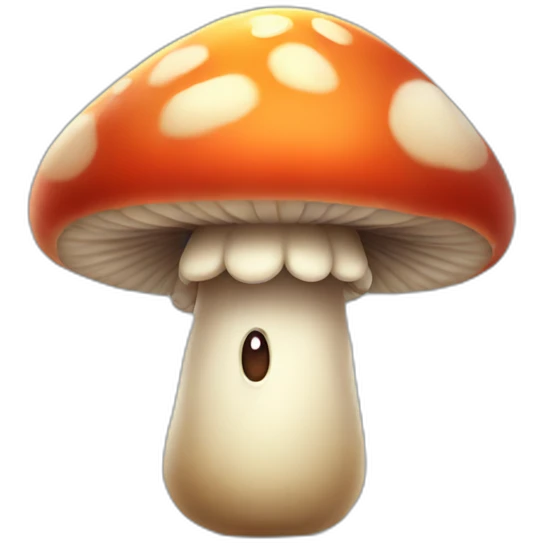 cute mushroom with angry face emoji