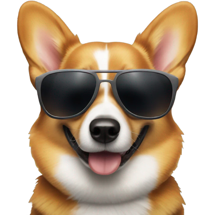 Corgi wearing sunglasses emoji