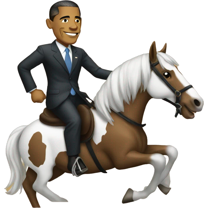 Obama riding horse emoji