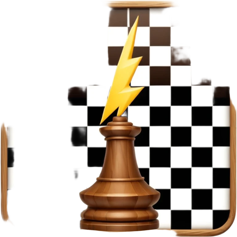 a lightning bolt on a chess board emoji