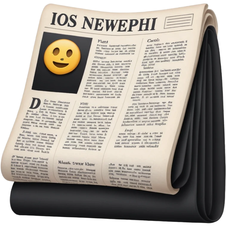all-black newspaper emoji