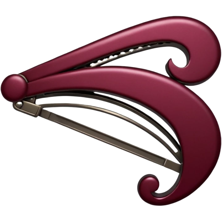 burgundy hair clip emoji