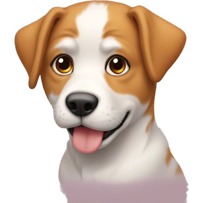 Chien sur un chat emoji