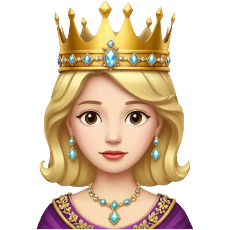 elizabeth queen in crown emoji