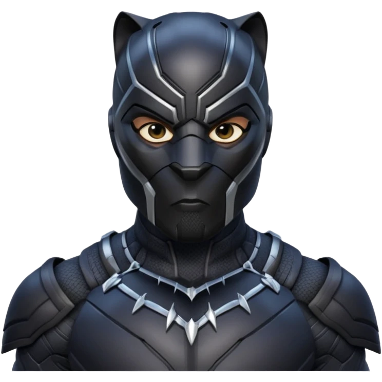 black panther marvel superhero full mask upper body shot emoji